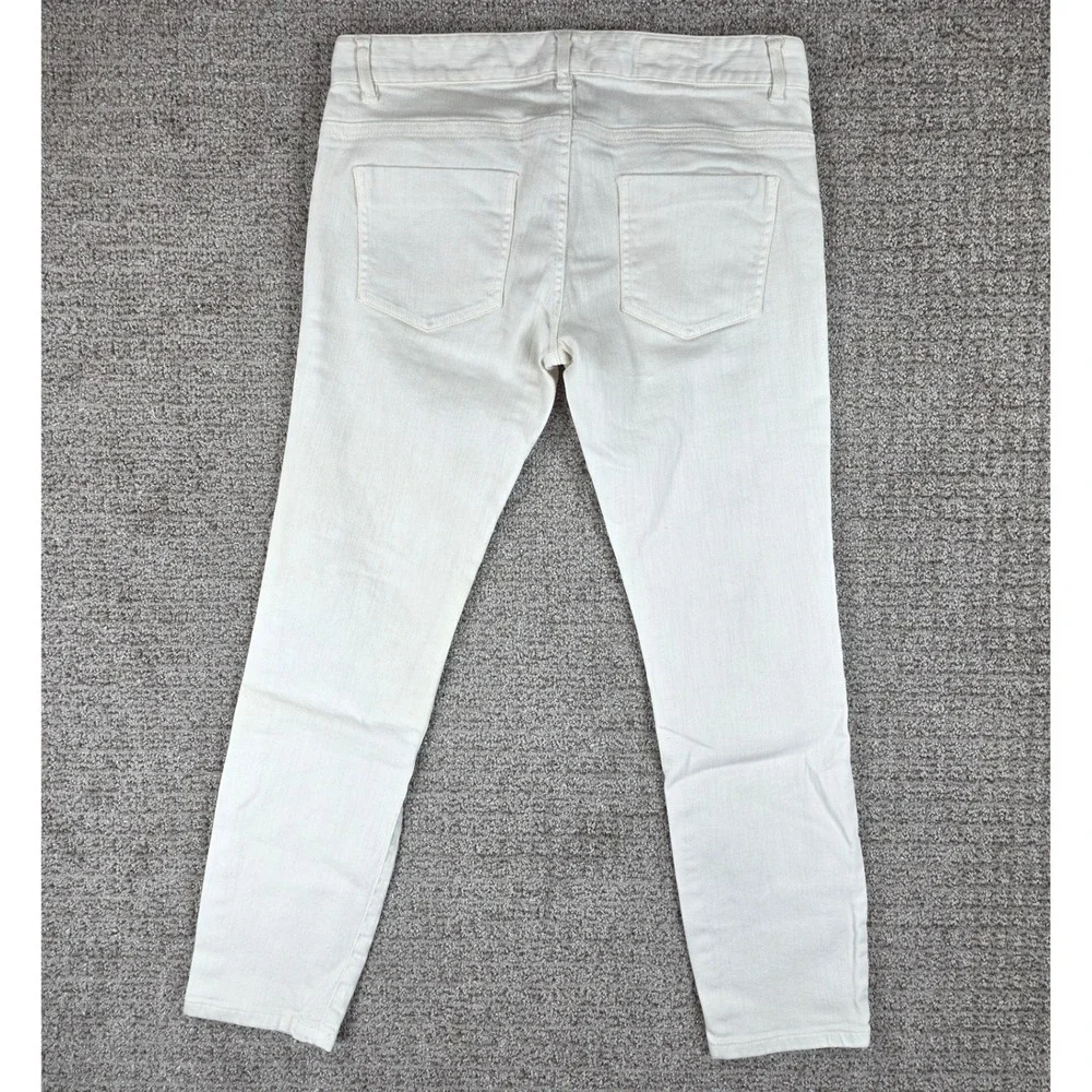 Nili Lotan 111/88 80NL White Straight Leg‎ Denim Jeans Womens Made in USA Size 4